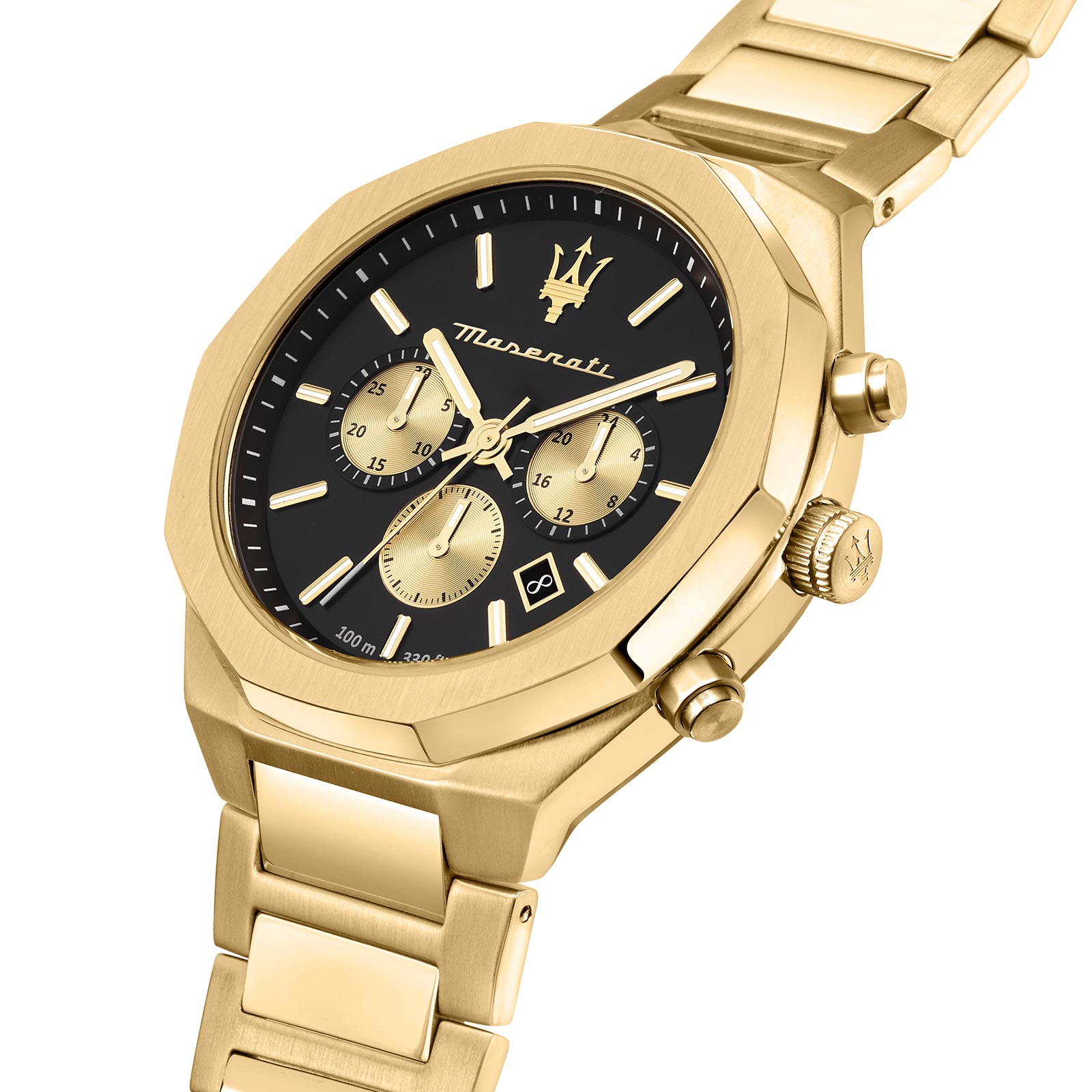 Maserati Stile metallband svart/guld  - R8873642001