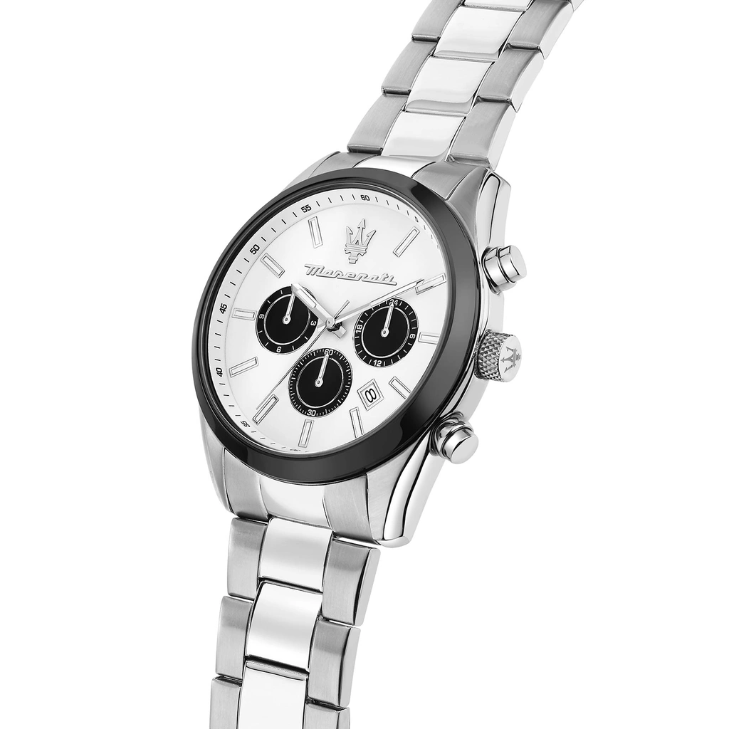 Maserati Attrazione metallband vit/stål  - R8853151004