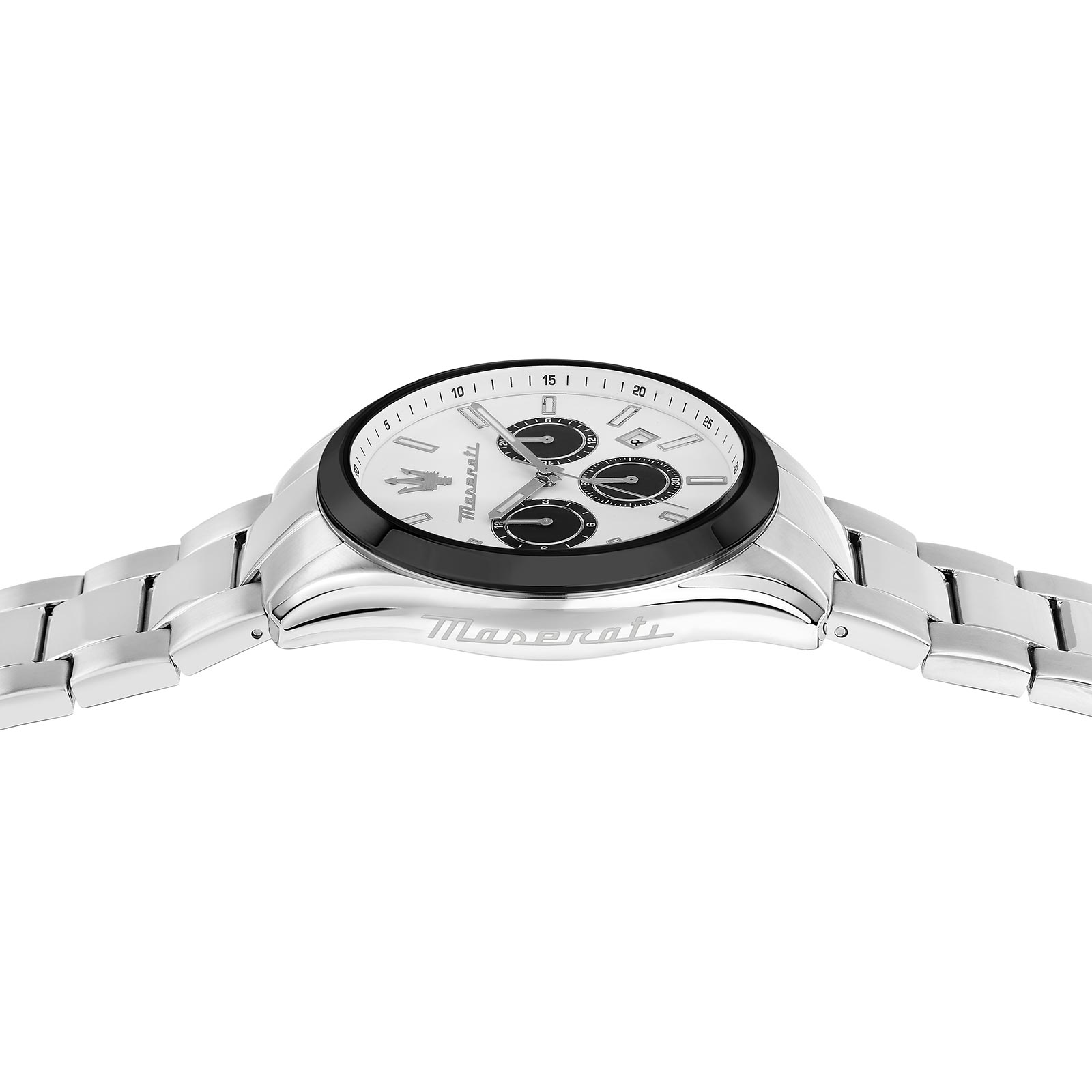 Maserati Attrazione metallband vit/stål  - R8853151004