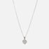 Silverfärgat halsband hjärta 42cm