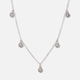 Silverfärgat halsband med fem cirklar 42cm