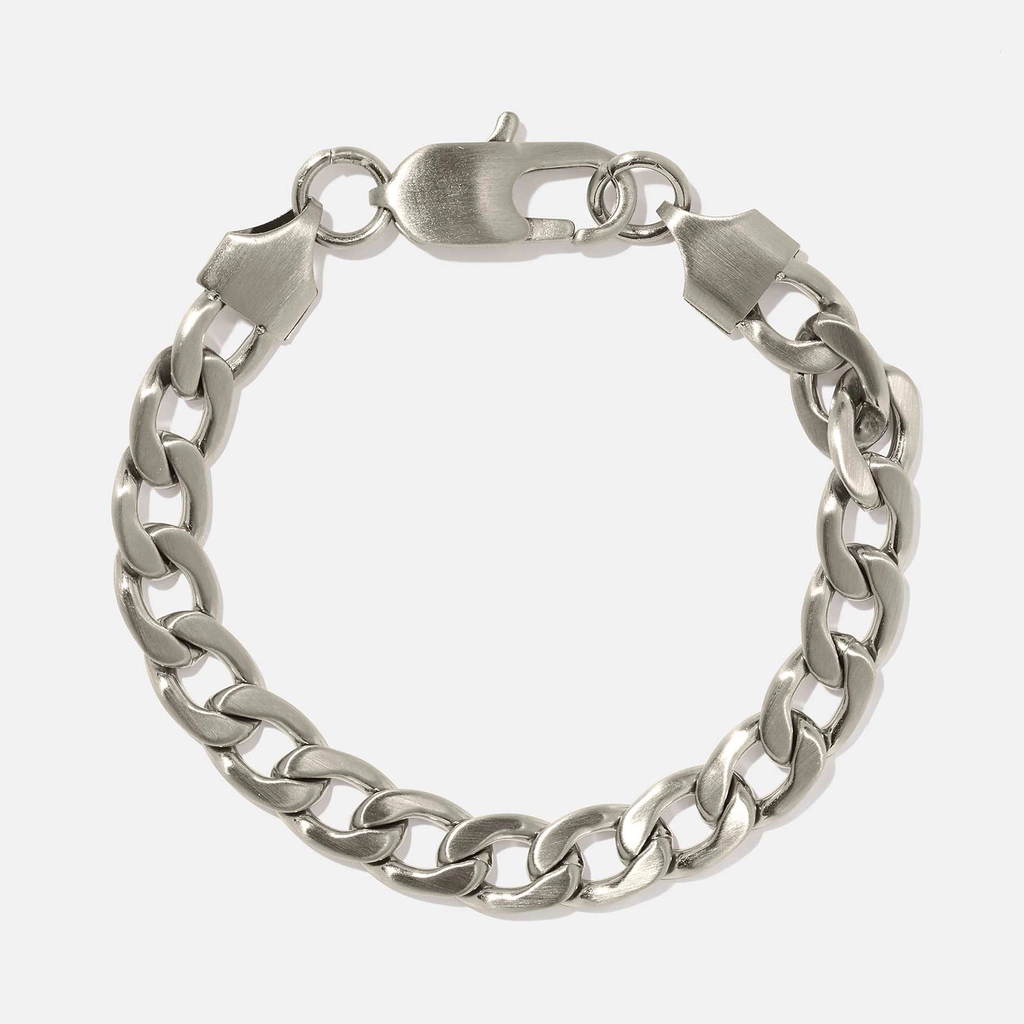 Stålarmband junior 7mm platt pansar 16cm