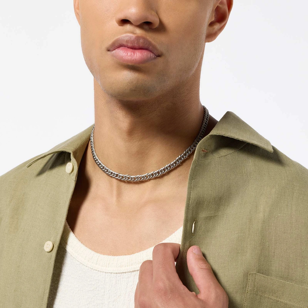 Stålhalsband junior 7mm pansar 40cm