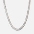 Silverhalsband herr 6,8mm platt pansar 57cm