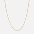 Guldpläterat stålhalsband herr - Box Chain 55cm