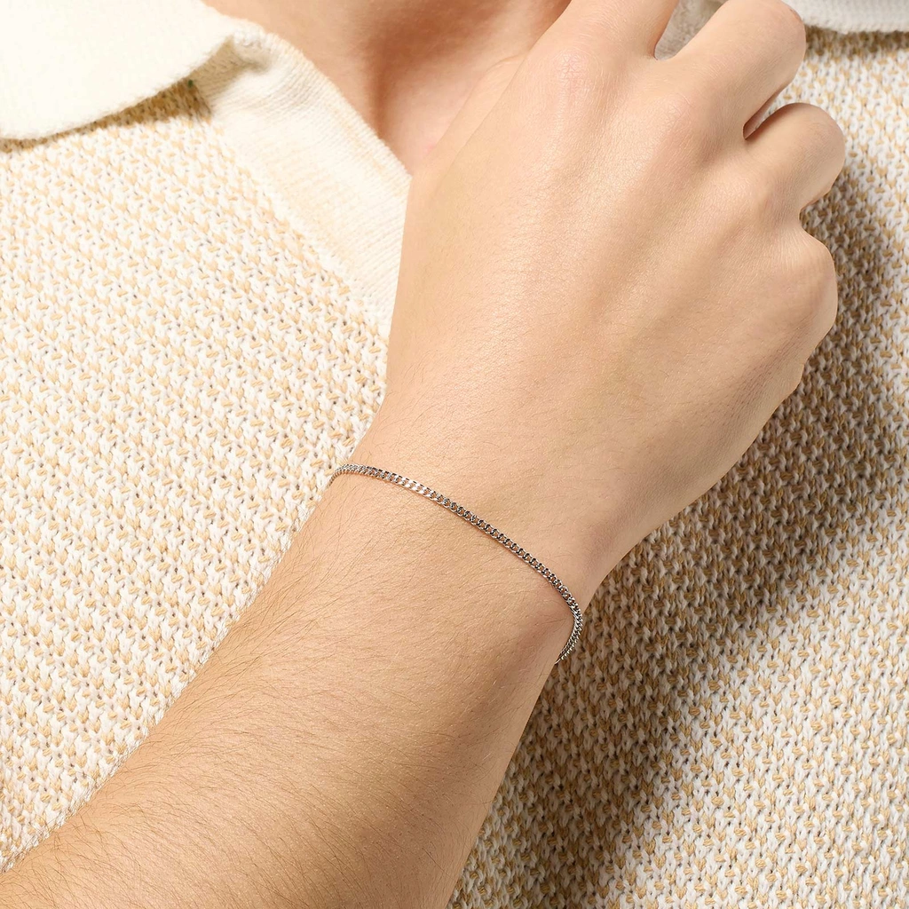 Stålarmband herr - pansar, 18cm