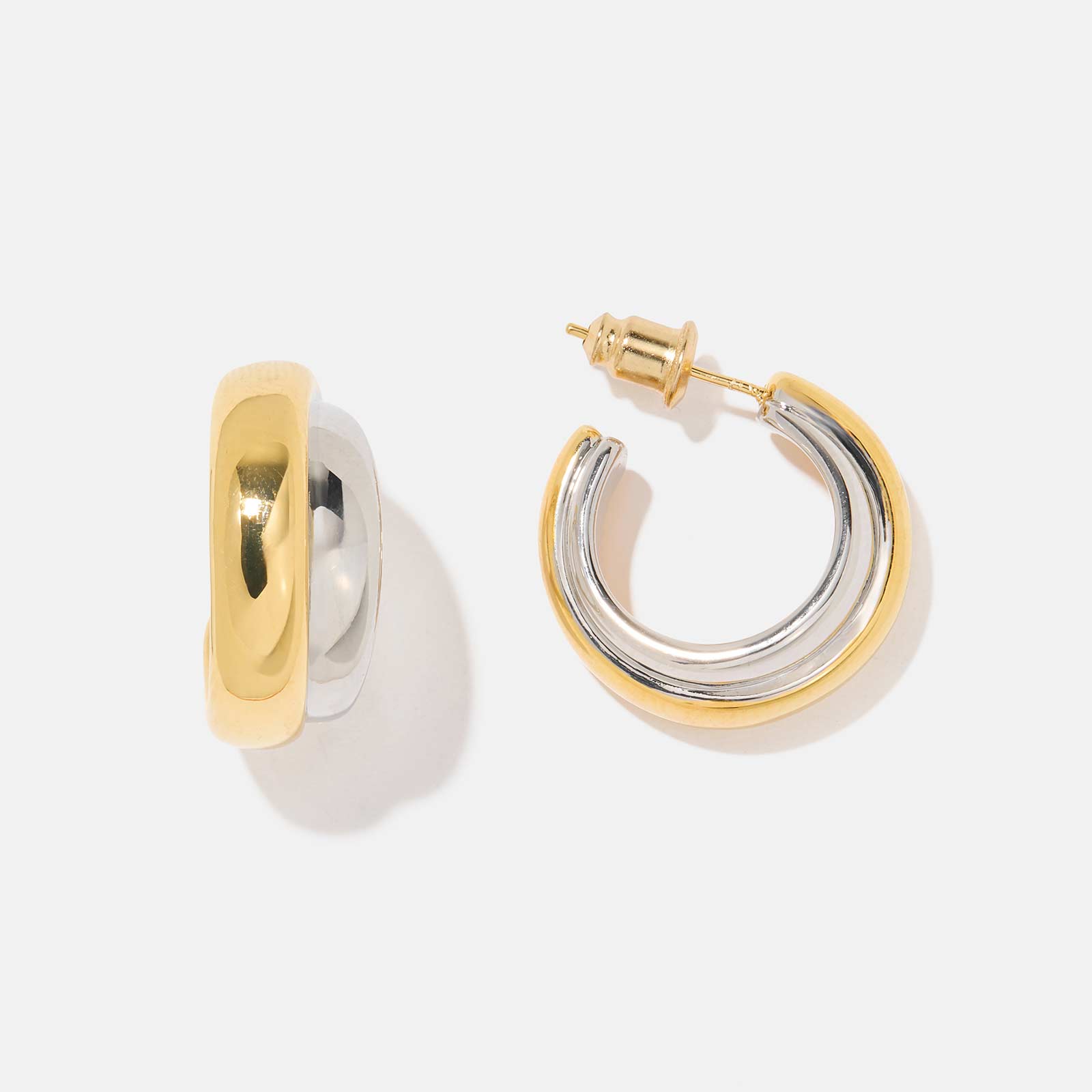 Bicolorfärgade assyymetriska hoops