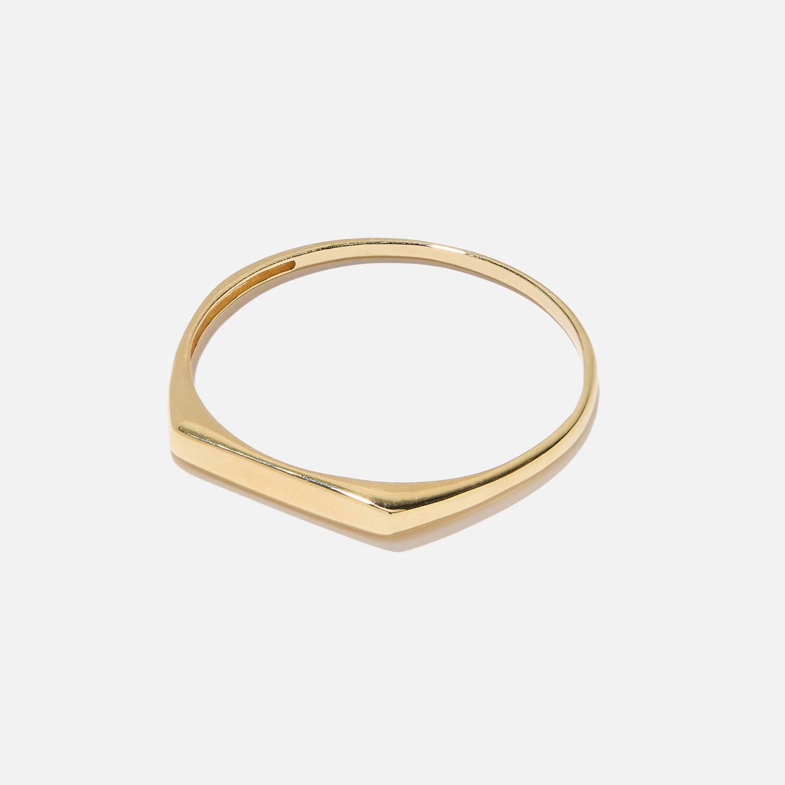 Smal ring 18k guld - platt bar