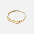 Smal ring 18k guld - platt bar st. 17