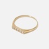 Ring 18k guld - fem Kubisk Zirkonia st. 17,5