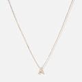 Halsband 9k guld - bokstav A, 43cm