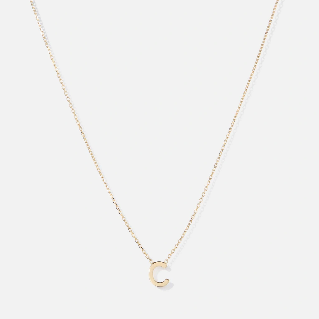 Halsband 9k guld - bokstav C, 43cm