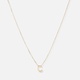 Halsband 9k guld - bokstav C, 43cm
