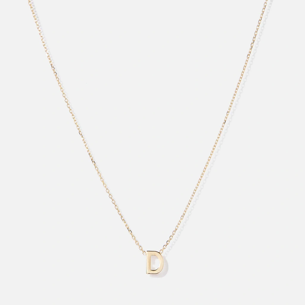 Halsband 9k guld - bokstav D, 43cm