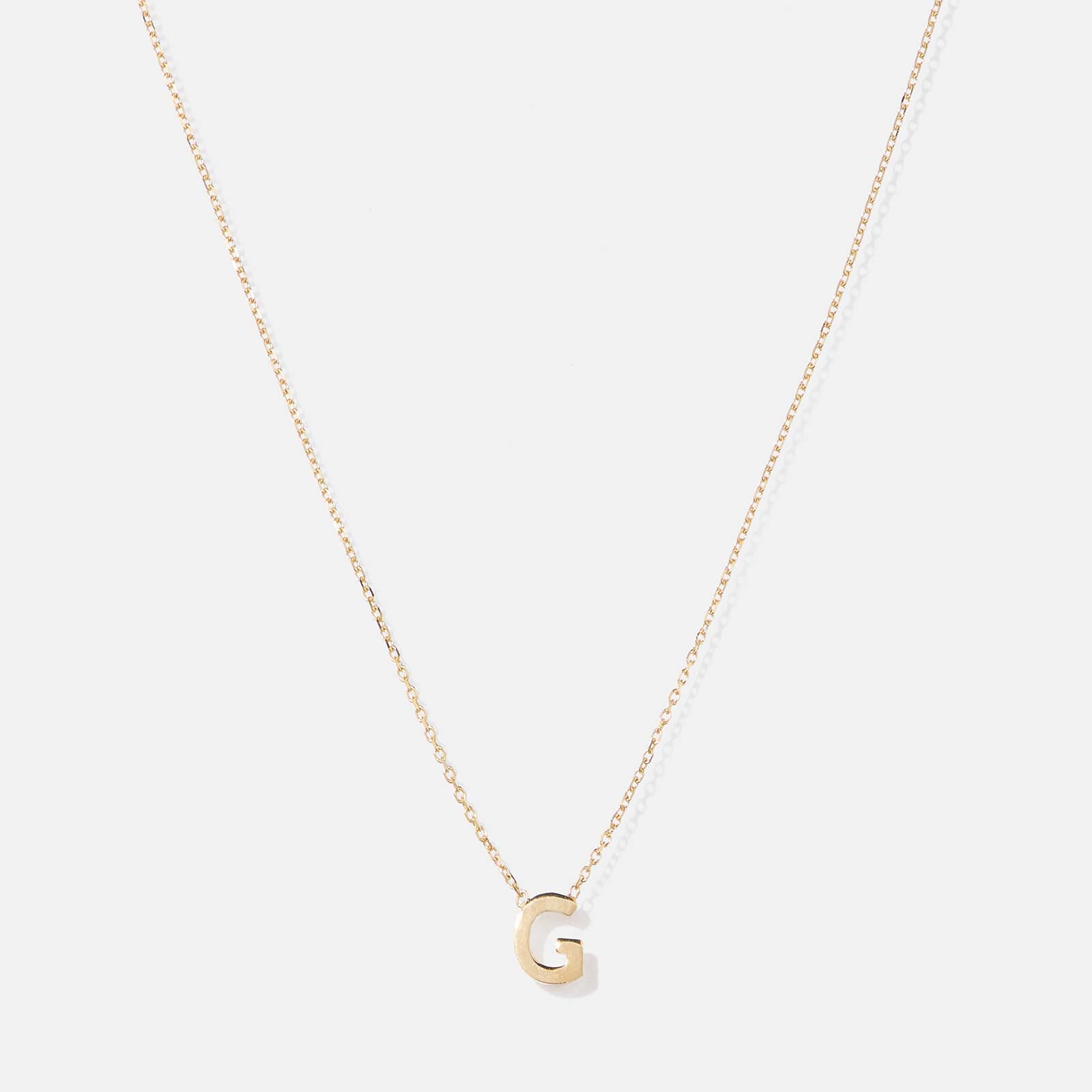 Halsband 9k guld - bokstav G, 43cm