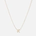 Halsband 9k guld - bokstav K, 43cm