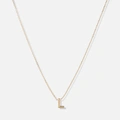 Halsband 9k guld - bokstav L, 43cm