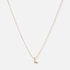 Halsband 9k guld - bokstav L, 43cm