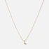 Halsband 9k guld - bokstav L, 43cm