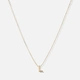 Halsband 9k guld - bokstav L, 43cm