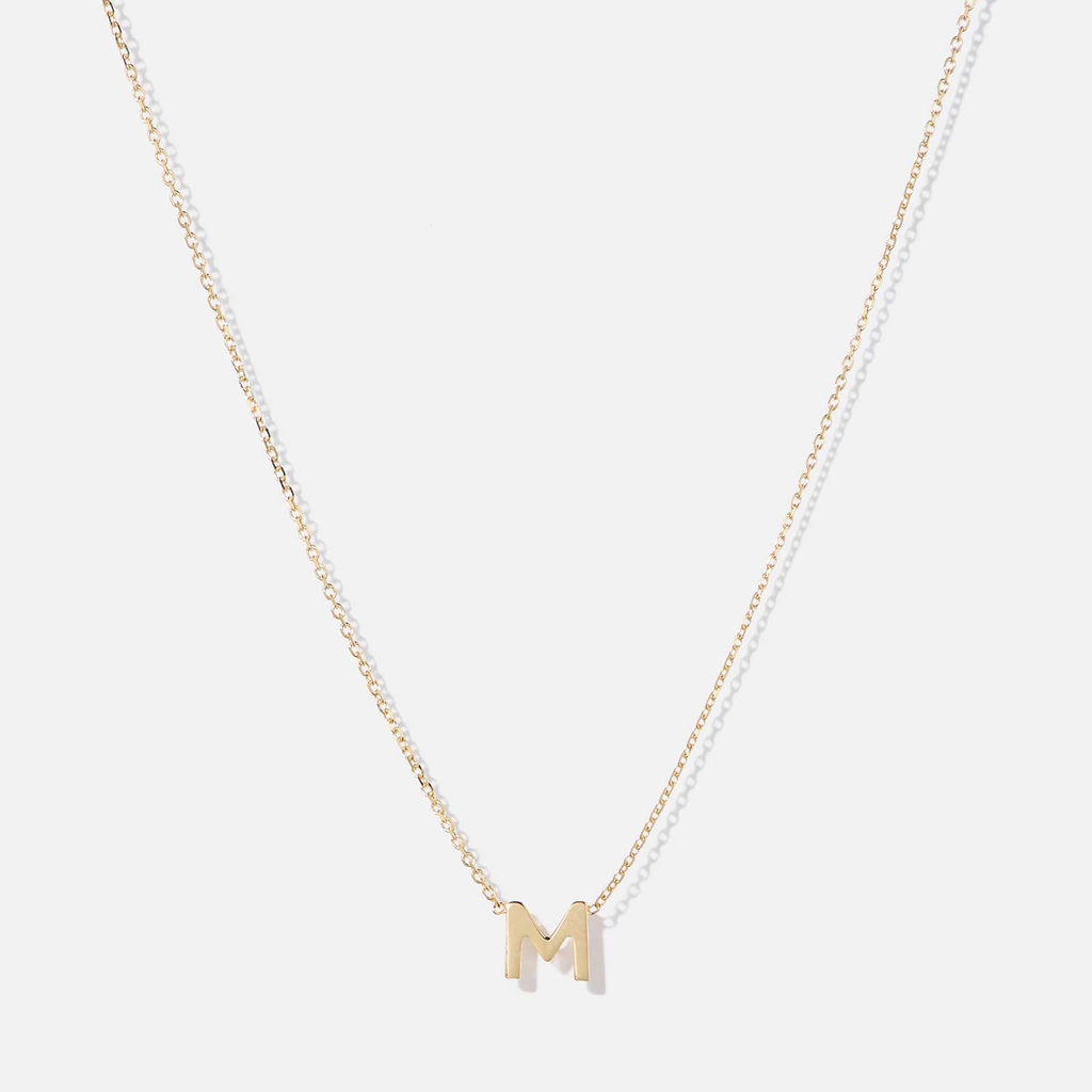 Halsband 9k guld - bokstav M, 43cm