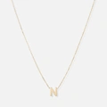 Halsband 9k guld - bokstav N, 43cm