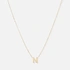 Halsband 9k guld - bokstav N, 43cm