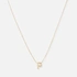 Halsband 9k guld - bokstav P, 43cm