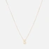 Halsband 9k guld - bokstav S, 43cm