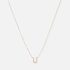 Halsband 9k guld - bokstav U, 43cm