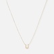 Halsband 9k guld - bokstav U, 43cm