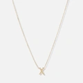 Halsband 9k guld - bokstav X, 43cm
