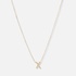 Halsband 9k guld - bokstav X, 43cm
