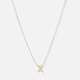 Halsband 9k guld - bokstav X, 43cm