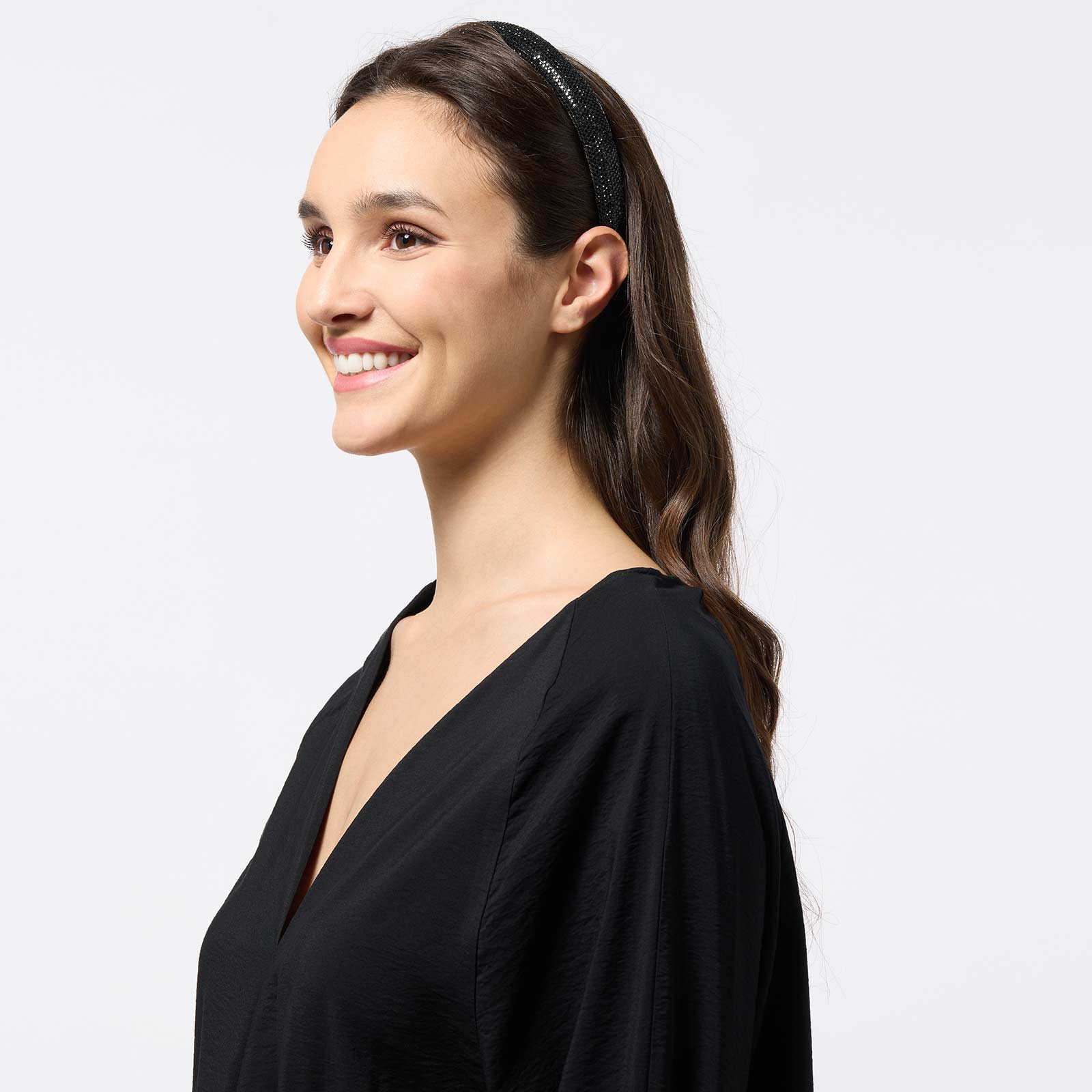 Svart glittrigt diadem