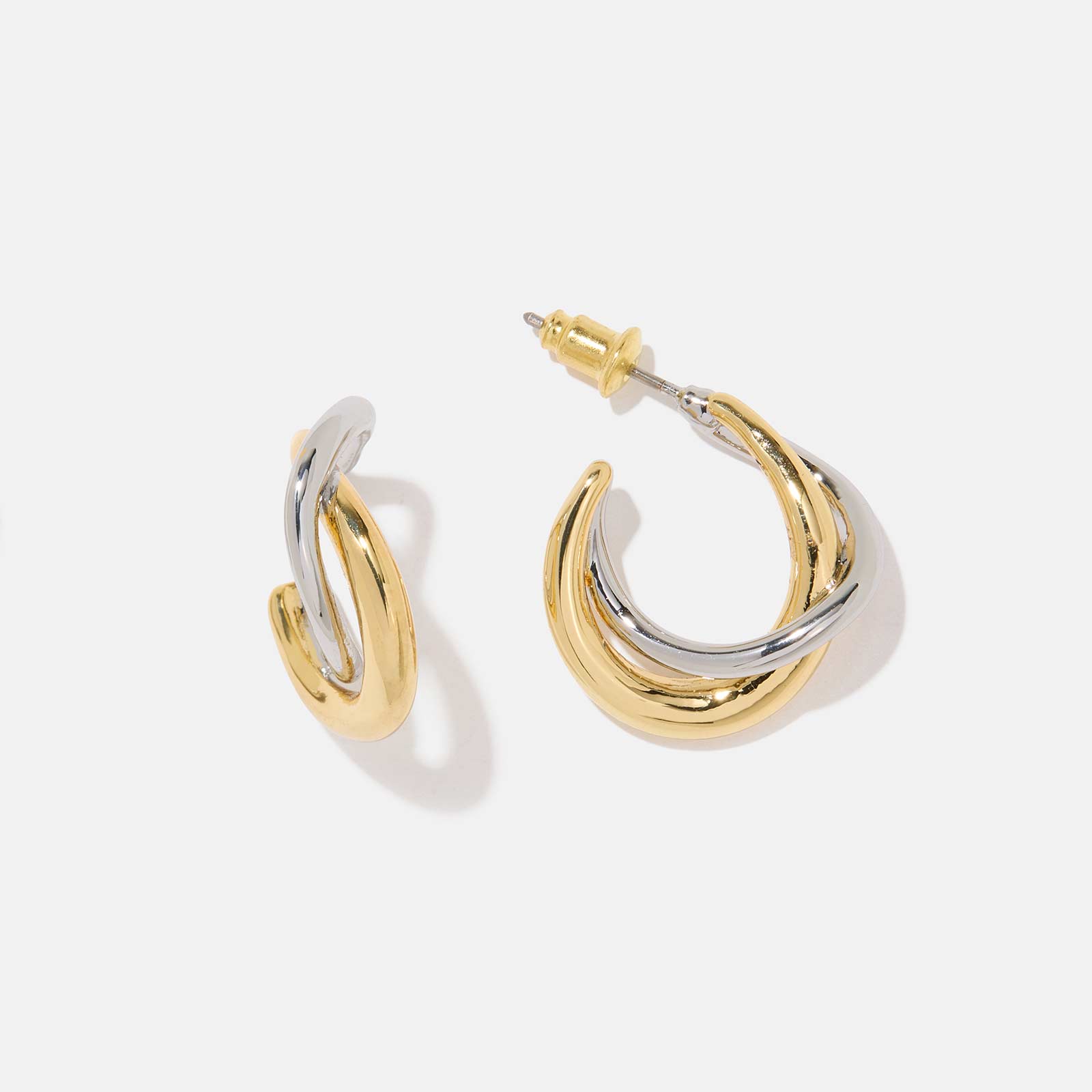 Bicolorfärgade vridna hoops