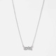 Silverfärgat halsband, LOVE - 42+6cm