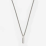 Stålhalsband herr 2mm pansar m bricka 55cm