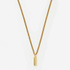 Guldpläterat stålhalsband herr 2mm pansar m bricka 55cm