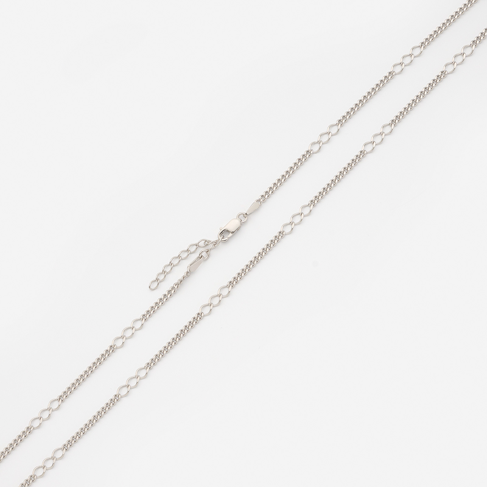 Halsband i silver -mixad pansar 42+3cm