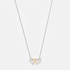 Halsband i silver - dubbelt hjärta, 42+3cm