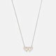 Halsband i silver - dubbelt hjärta, 42+3cm