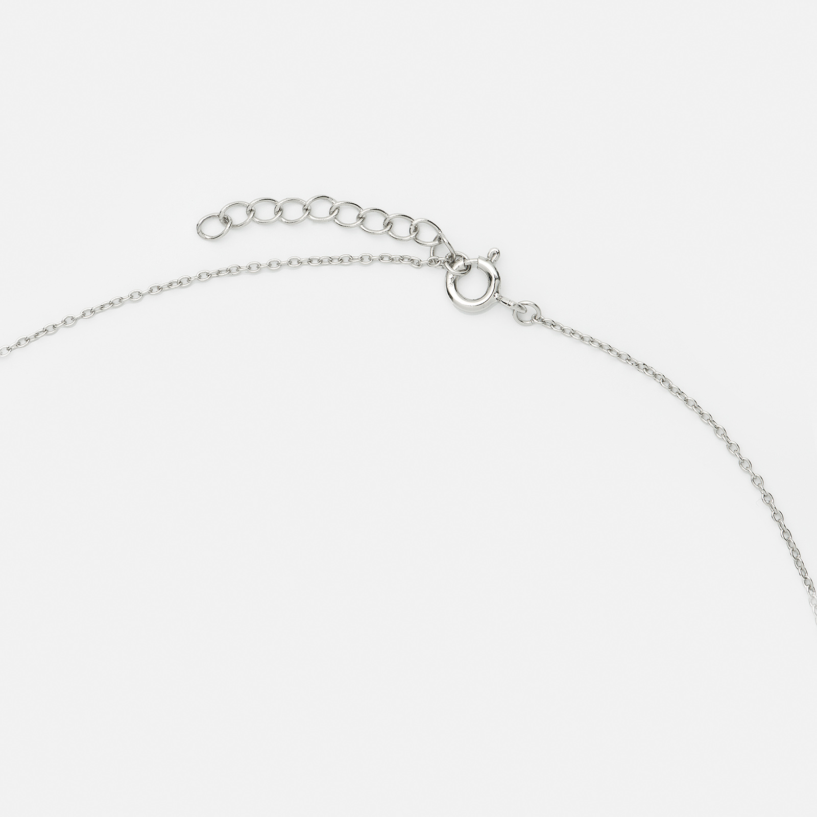 Halsband i silver - dubbelt hjärta, 42+3cm