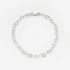 Armband dam i silver, hjärtlänk 19cm