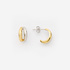 Silverörhängen bicolor - hoops, 13mm