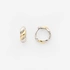 Silverörhängen bicolor - vridna hoops, 12mm