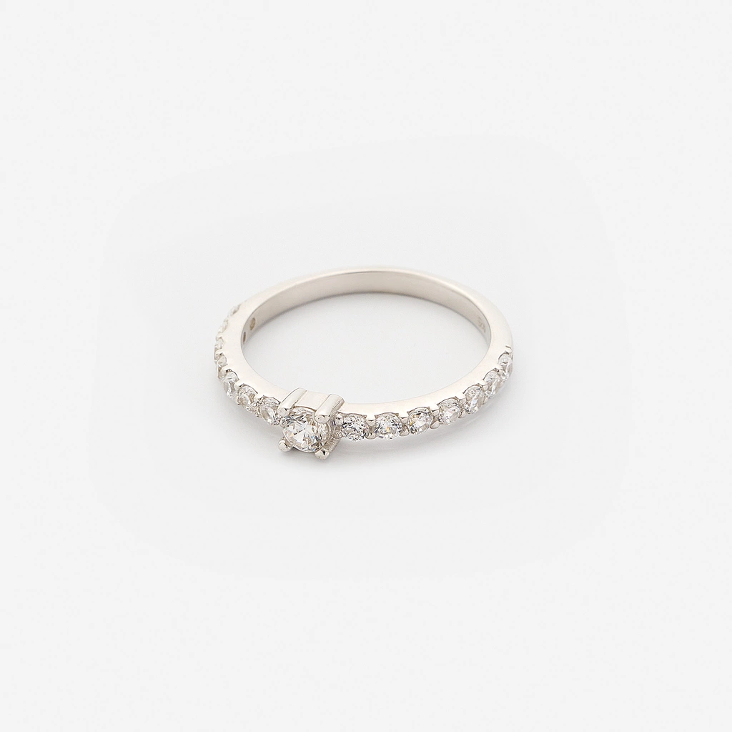 Sidostensring i silver - st. 18,5