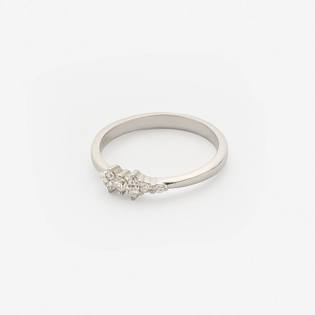 Ring i silver, 9 stenar - st. 19
