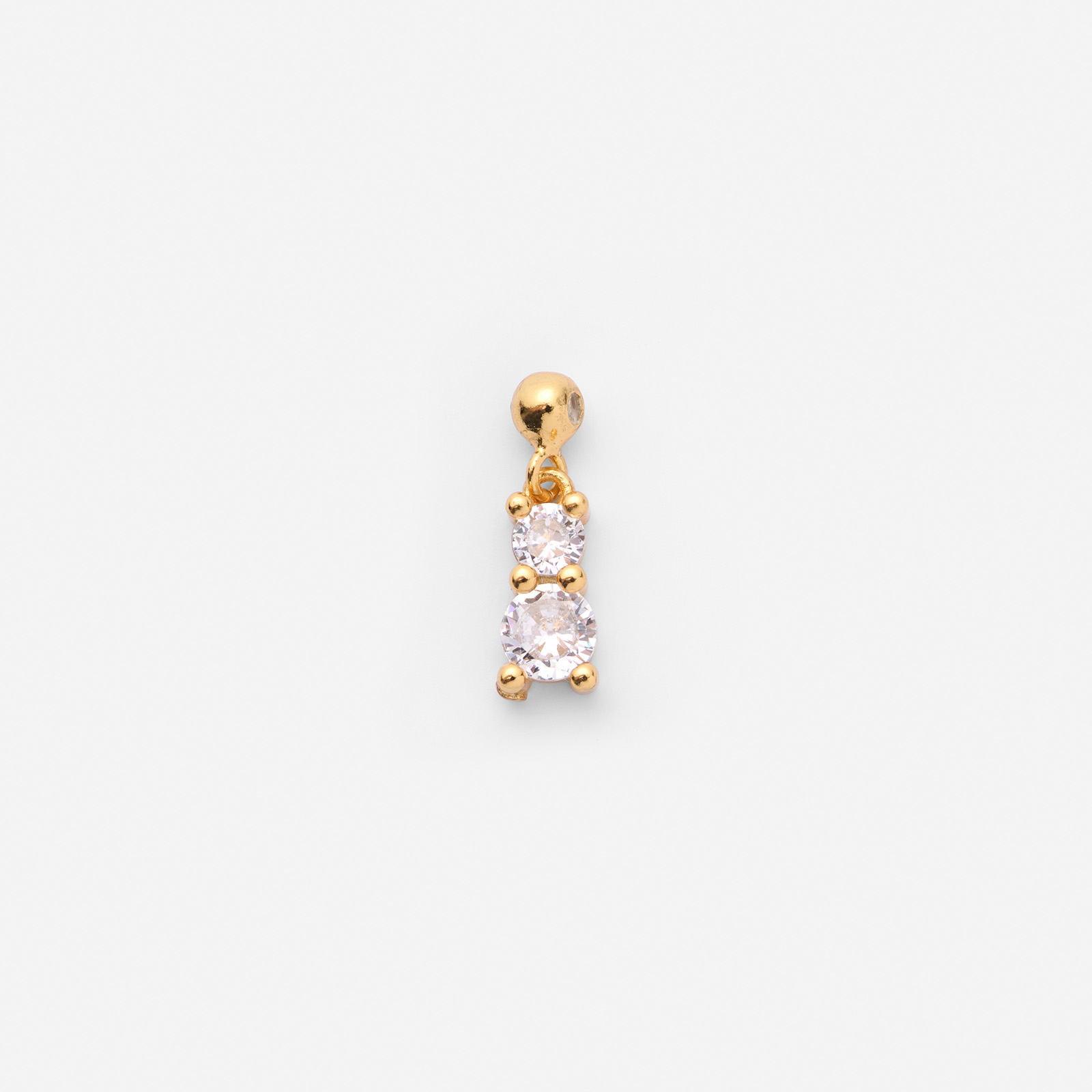 Guldpläterat hängsmycke i silver - två stenar