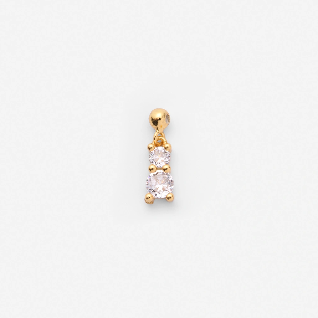 Guldpläterat hängsmycke i silver - två stenar